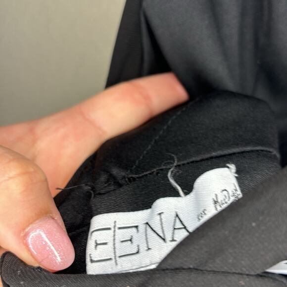 IEENA FOR MAC DUGGAL Black Plunge Neck High Slit Gown Dress Size 4 Formal - Picture 12 of 14